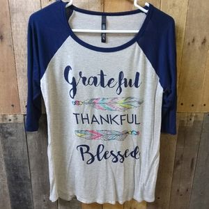 Lovely Souls "Grateful Thankful Blessed" Shirt/Size M/L